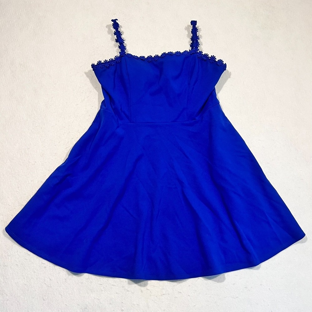 City Triangles Babydoll Dress Fitβ & Flare Cobalt Blue Women's Junior's Size 15